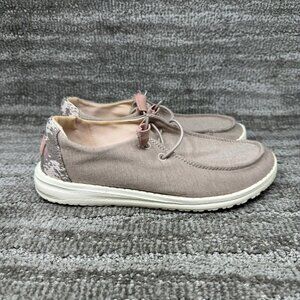 Hey Dude Shoes Womens 7 Wendy Stretch Fleece Sepia Rose Outdoor Comfort